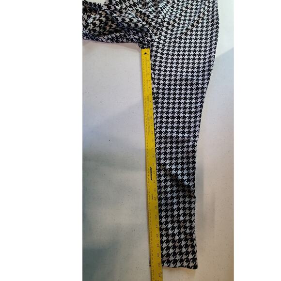 Black & White Houndstooth Stretch Overall Suspender Pants Shein Women's 6 M 2554 - Picture 4 of 12